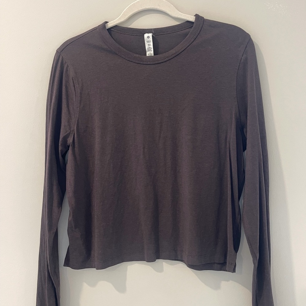lululemon athletica Dark Brown Long Sleeve Tee